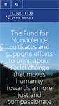 Mobile Screenshot of fundfornonviolence.org